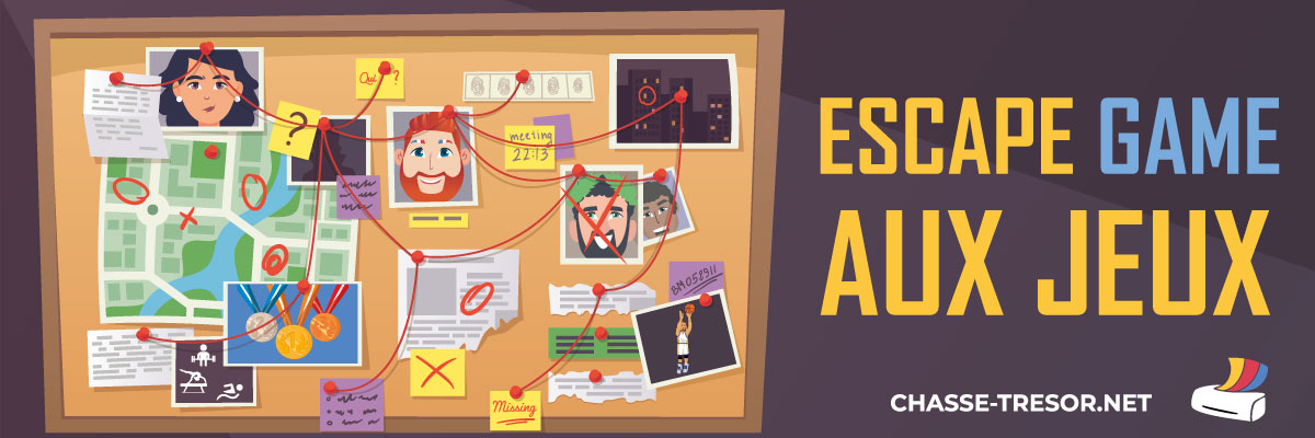 Escape game aux Jeux - Jeu à imprimer enfants