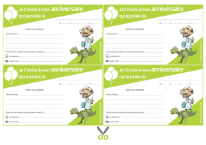 Invitations à imprimer pour anniversaire Dinosaures