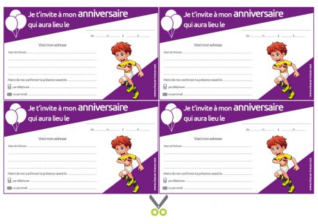 Invitations à imprimer pour anniversaire - Rugby