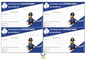 Invitations anniversaire à imprimer des 7 Pirates