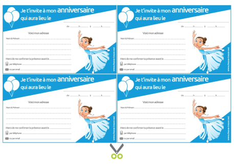 Invitations A Imprimer Pour Anniversaire Danse Chasseotresor