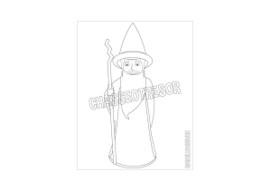 Coloriage pour enfant du magicien Lineus