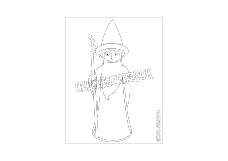 Coloriage pour enfant du magicien Lineus