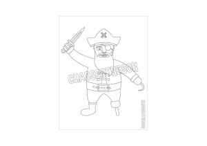 Coloriage pour enfant de pirate