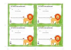 Invitations à imprimer pour anniversaire Jungle