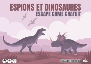 Escape game gratuite - Secrets et Dinosaures - version 8-9 ans